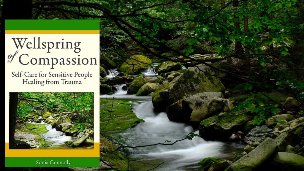 Wellspring of Compassion - background image with book cover